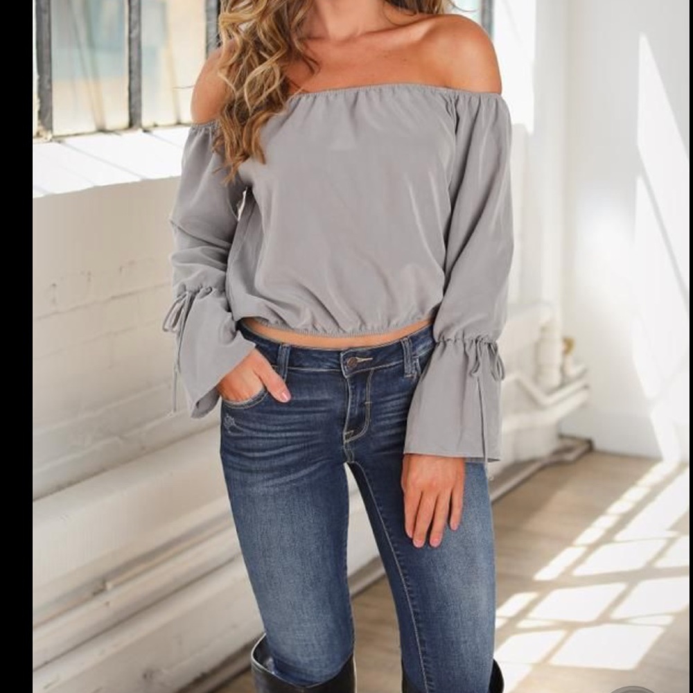 Off the shoulder crop top